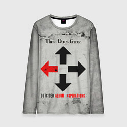 Лонгслив мужской Outsider Album Inspirations - Three Days Grace, цвет: 3D-принт