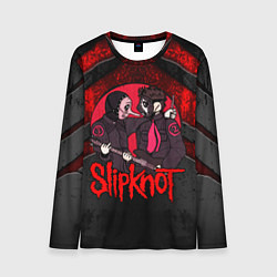 Мужской лонгслив Slipknot black and red