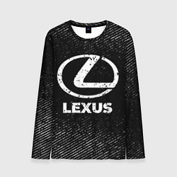 Лонгслив мужской Lexus с потертостями на темном фоне, цвет: 3D-принт