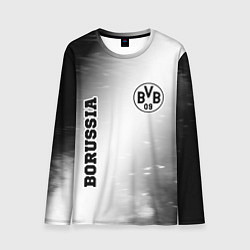 Мужской лонгслив Borussia sport на светлом фоне: надпись, символ