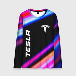 Лонгслив мужской Tesla speed lights, цвет: 3D-принт