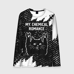Лонгслив мужской Группа My Chemical Romance и рок кот, цвет: 3D-принт