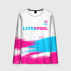 Мужской лонгслив Liverpool neon gradient style: символ сверху