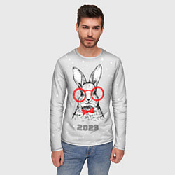 Лонгслив мужской Снегопад и кролик 2023, цвет: 3D-принт — фото 2