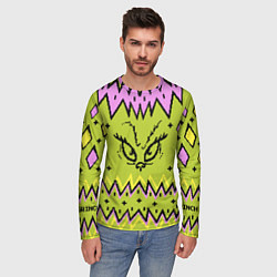 Лонгслив мужской Новогодний свитер Гринча, цвет: 3D-принт — фото 2