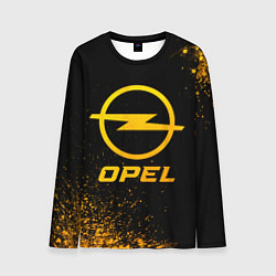 Лонгслив мужской Opel - gold gradient, цвет: 3D-принт