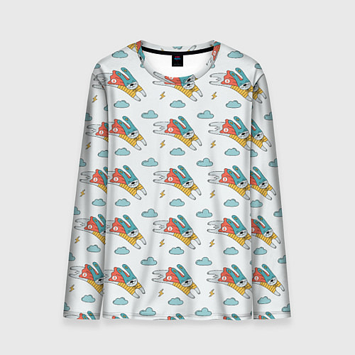 Мужской лонгслив Супер-заяц / 3D-принт – фото 1