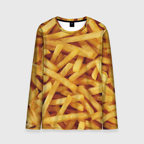 Мужской лонгслив Картошка фри / 3D-принт – фото 1