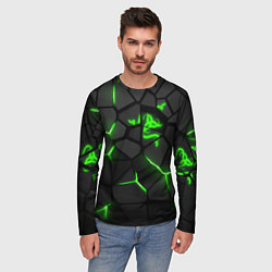 Лонгслив мужской Razer green neon, цвет: 3D-принт — фото 2