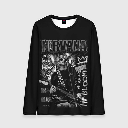 Мужской лонгслив Nirvana Song life / 3D-принт – фото 1
