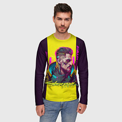Лонгслив мужской Киберпанк 2077 Арт, цвет: 3D-принт — фото 2