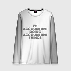 Мужской лонгслив Im doing accountant things: на светлом