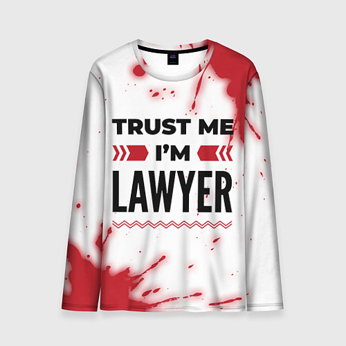 Мужской лонгслив Trust me Im lawyer white / 3D-принт – фото 1