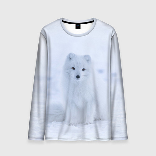Мужской лонгслив Белоснежный Песец / 3D-принт – фото 1
