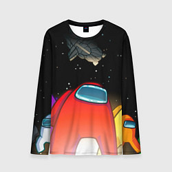 Лонгслив мужской Красный член экипажа, цвет: 3D-принт