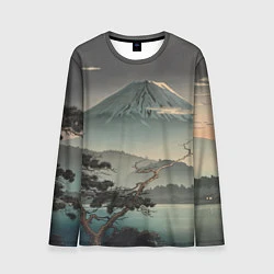 Лонгслив мужской Великий вулкан Фудзияма, цвет: 3D-принт