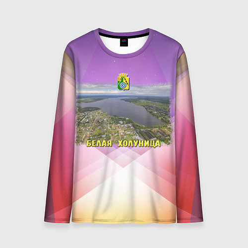 Мужской лонгслив Белая Холуница - дамба и пруд / 3D-принт – фото 1