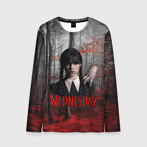 Мужской лонгслив Уэнсдэй лес / 3D-принт – фото 1
