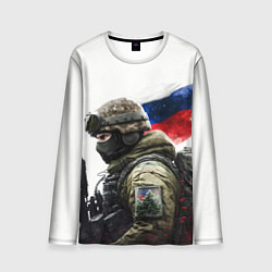 Лонгслив мужской Русский воин патриот, цвет: 3D-принт