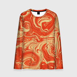 Лонгслив мужской Апельсиновый узор, цвет: 3D-принт