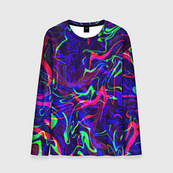 Лонгслив мужской Неон: яркие линии, цвет: 3D-принт