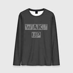 Лонгслив мужской Wake up, цвет: 3D-принт