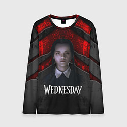 Мужской лонгслив Wedneday black and red