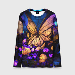 Лонгслив мужской Цветок бабочка midjouney, цвет: 3D-принт
