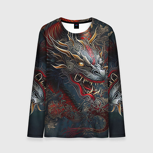 Мужской лонгслив Дракон Irezumi / 3D-принт – фото 1