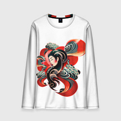 Мужской лонгслив Японская татуировка: гейша