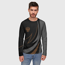 Лонгслив мужской Россия герб, цвет: 3D-принт — фото 2