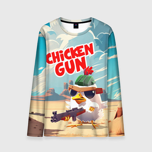 Мужской лонгслив Chicken Gun / 3D-принт – фото 1