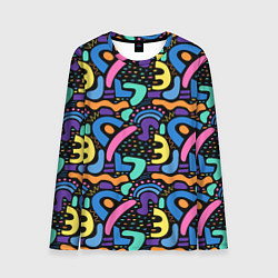 Мужской лонгслив Multicolored texture pattern