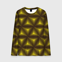 Лонгслив мужской Желтые треугольники, цвет: 3D-принт