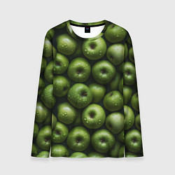 Лонгслив мужской Сочная текстура из зеленых яблок, цвет: 3D-принт