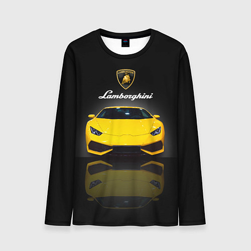 Мужской лонгслив Итальянский суперкар Lamborghini Aventador / 3D-принт – фото 1