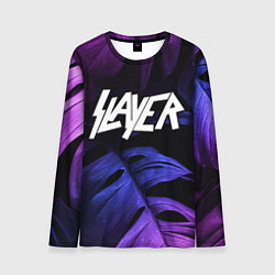 Мужской лонгслив Slayer neon monstera