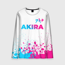 Мужской лонгслив Akira neon gradient style: символ сверху