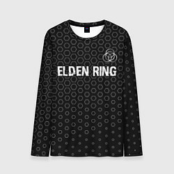 Мужской лонгслив Elden Ring glitch на темном фоне: символ сверху