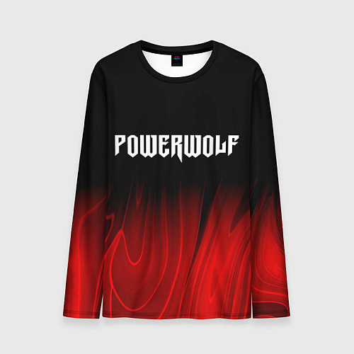 Мужской лонгслив Powerwolf red plasma / 3D-принт – фото 1