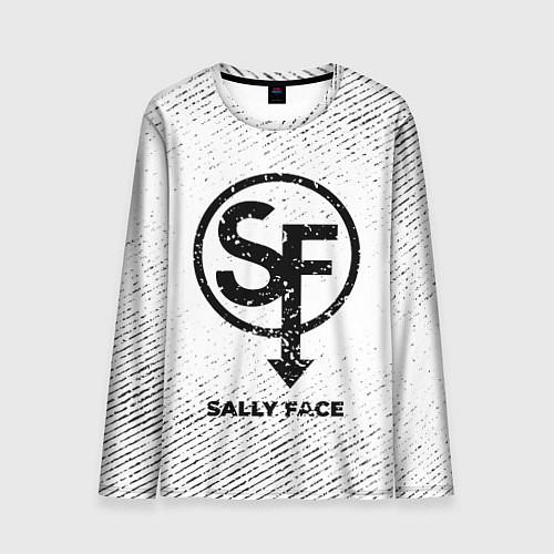 Мужской лонгслив Sally Face с потертостями на светлом фоне / 3D-принт – фото 1