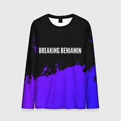Лонгслив мужской Breaking Benjamin purple grunge, цвет: 3D-принт