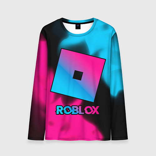 Мужской лонгслив Roblox - neon gradient / 3D-принт – фото 1