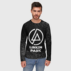 Лонгслив мужской Linkin Park с потертостями на темном фоне, цвет: 3D-принт — фото 2