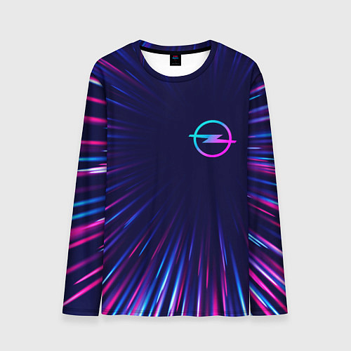 Мужской лонгслив Opel neon speed lines / 3D-принт – фото 1