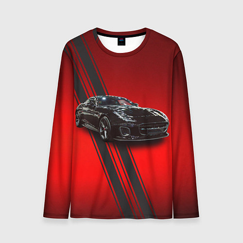 Мужской лонгслив Английский спортивный автомобиль Jaguar / 3D-принт – фото 1