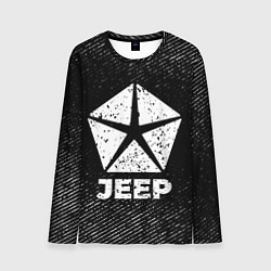 Мужской лонгслив Jeep с потертостями на темном фоне