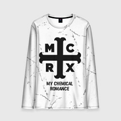 Мужской лонгслив My Chemical Romance glitch на светлом фоне