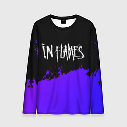 Мужской лонгслив In Flames purple grunge