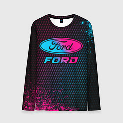 Лонгслив мужской Ford - neon gradient, цвет: 3D-принт